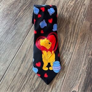 Disney Winnie the Pooh neck tie men's Valentines Day hearts